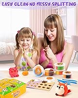 Vista 5 de Kit de arcilla seca al aire para 12 animales, arcilla para modelar, 12 cajas para niños con herramientas de escultura y tutoriales, modelo mágico