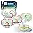 Philips Avent Ultra Air Nighttime Pacifiers - Orthodontic Design, for Babies 0-6 Months, Glow in The Dark, Soft Silicone Symmetrical Nipple, BPA-Free, 2 Sterilizing Cases, 4 Pack, SCF376/35