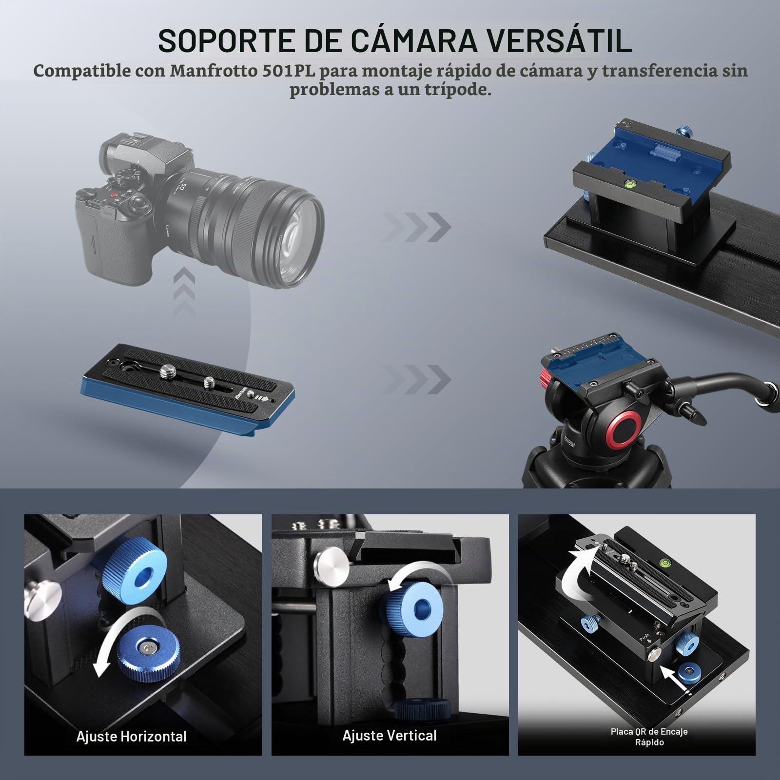 NEEWER Teleprompter X14 III con RT113 Remoto/App Control,45° Tilt 14" Divisor de Haz, Marco Total Mtálico Montaje Cámara Mejorado, Placa QR Compatible con 501PL para iPhone iPad DSLR, sin Ensamblaje
