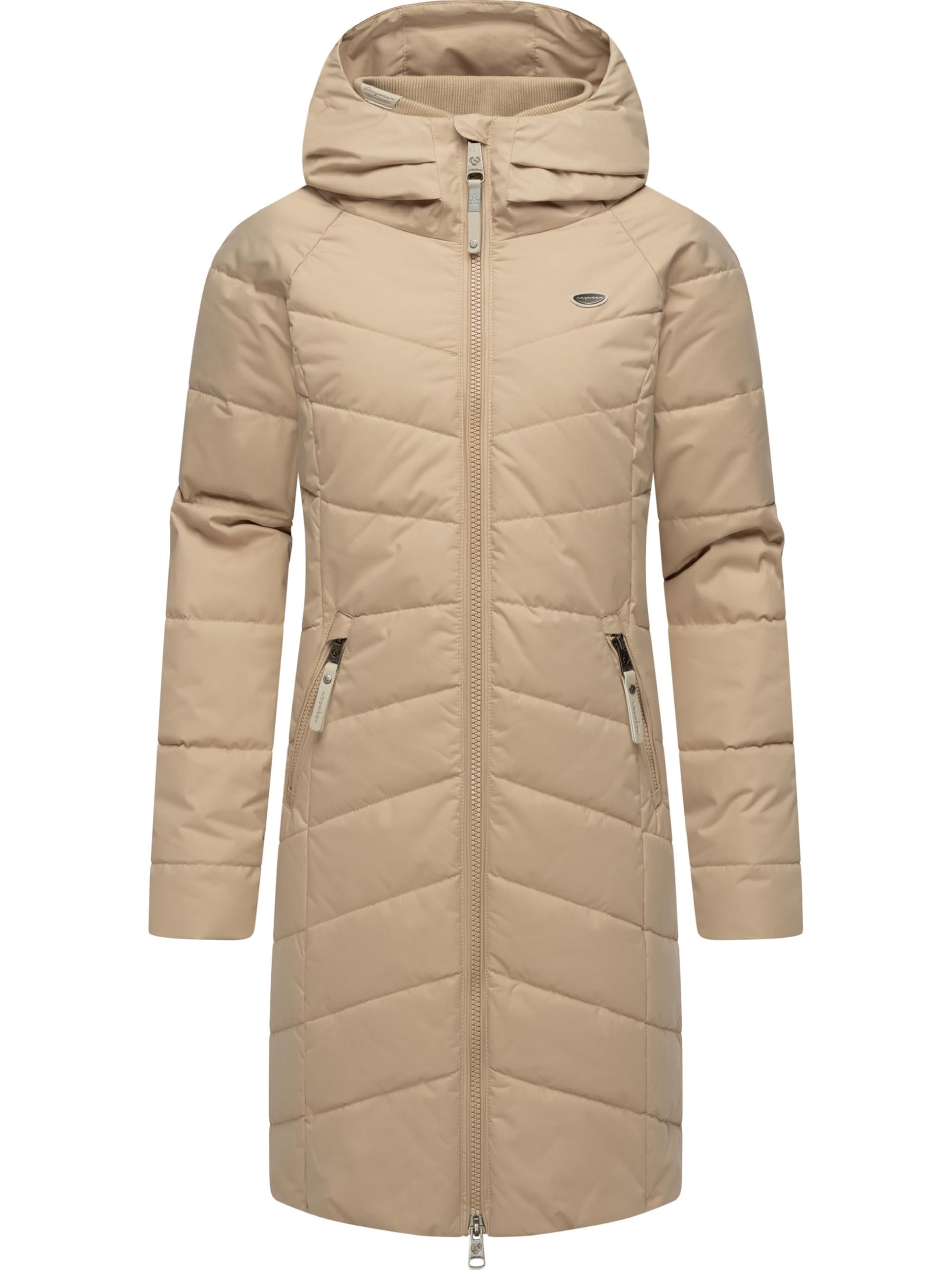 Ragwear Dizzie Coat Women's Winter Coat, Warm Waterproof Quilted Coat, Long, with Hood, XS-6XL, S
