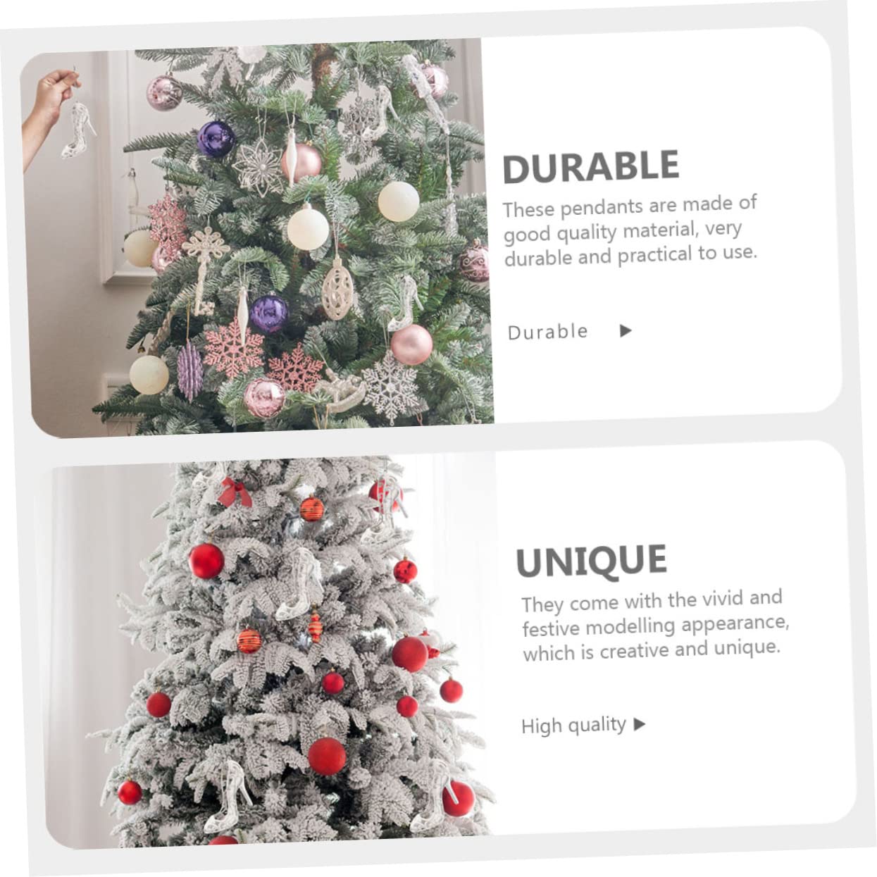 ABOOFAN 2 Juegos De Delicados Colgantes Navideños De Tacones Altos Pequeños para Decoración del Árbol De Navidad 15 Unidades X 2