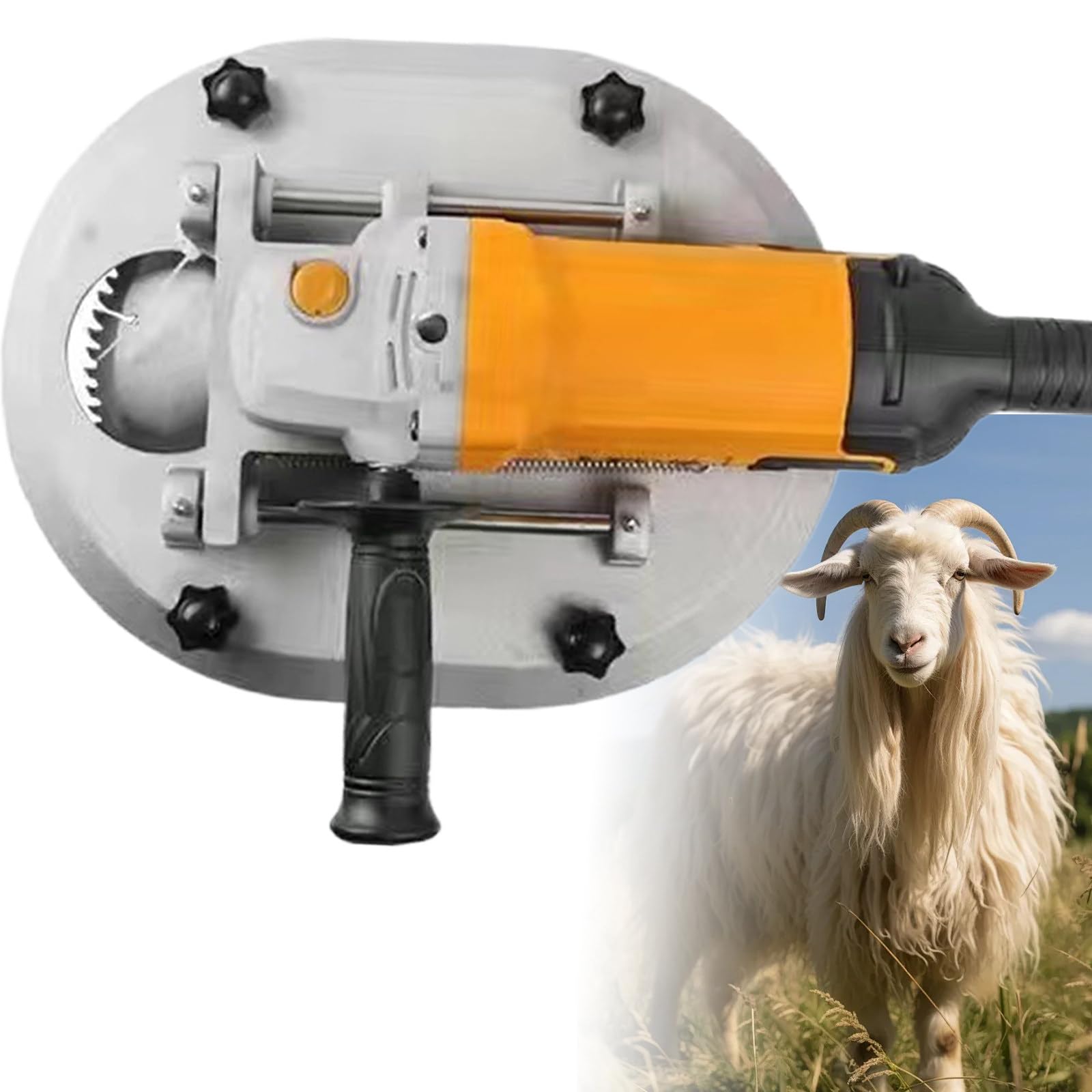 Sjyclaviger High Temperature Resistance Cattle Dehorner, Double Handle Electric Horn Remover, 1500w Copper Electric Horn Dehorn, Bull Horn Remover 3.35" Diameter Orange-200