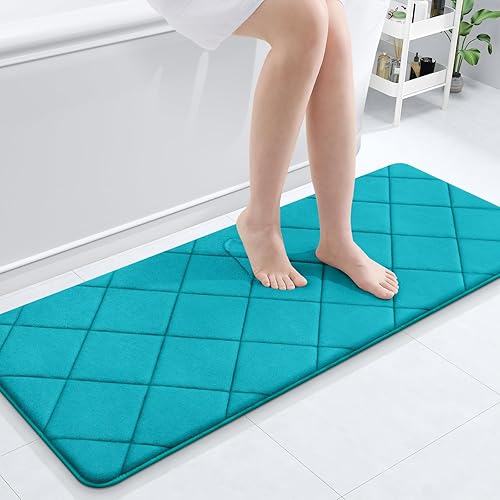 Miniatura 33 de OLANLY Tapete de baño de espuma viscoelástica de 24 x 16 pulgadas, ultra suave y absorbente, lavable a máquina, cómodo tapete de baño para suelo de