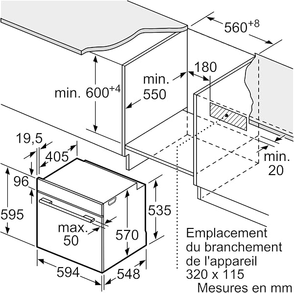 Bosch HBA553BR3F, Série 4, Four, Encastrable, Inox - 3
