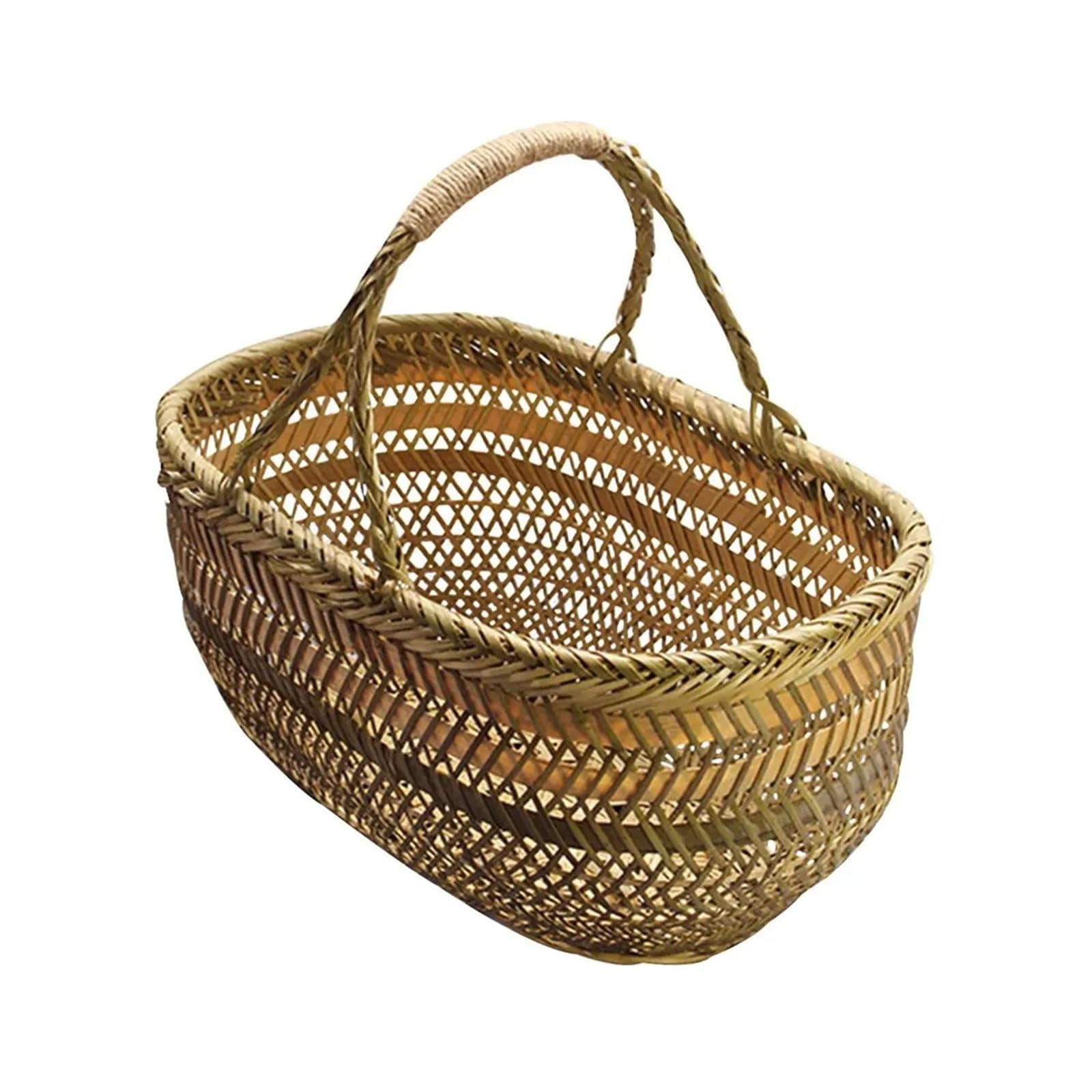 Cestino portaspesa in bambù con manico for cucina