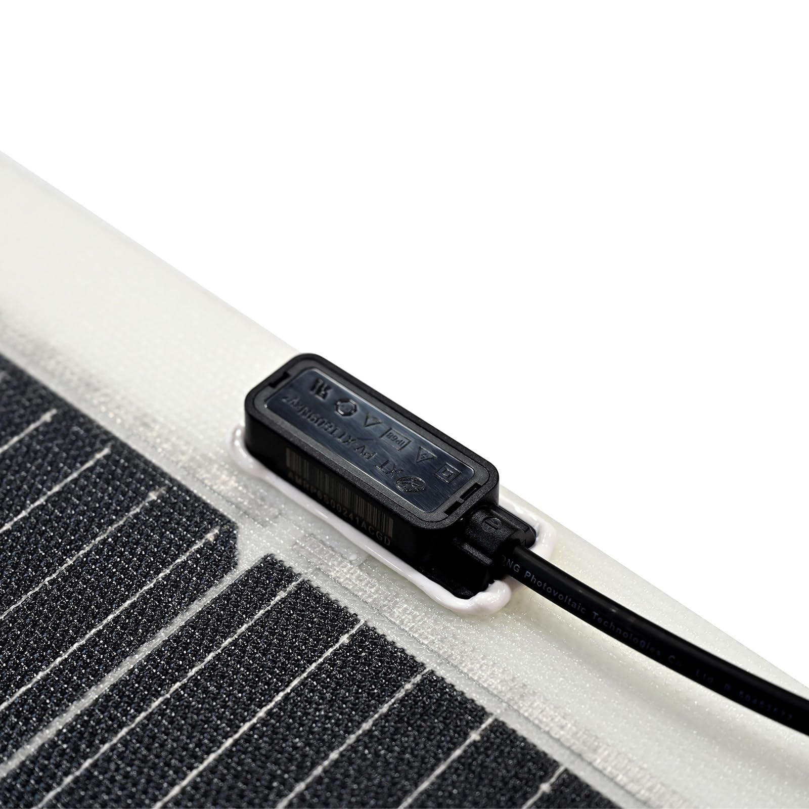 enjoy solar® Panel solar monocristalino 200W 12V con tecnología HPBC – Alta eficiencia 25%, células solares de 182mm, Full Black, ideal para autocaravana, balcones, caseta de jardín y barco