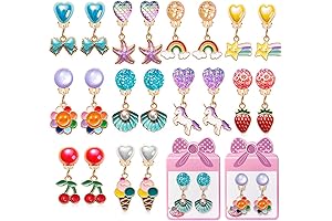 Disney Clip On Earrings for Girls Pretend Princess Play Jewelry