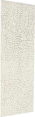 Miniatura 8 de Deco 79 Decoración de pared geométrica de madera hecha a mano para el hogar, panel de manchas abstractas, escultura de pared, arte de pared de 16 x