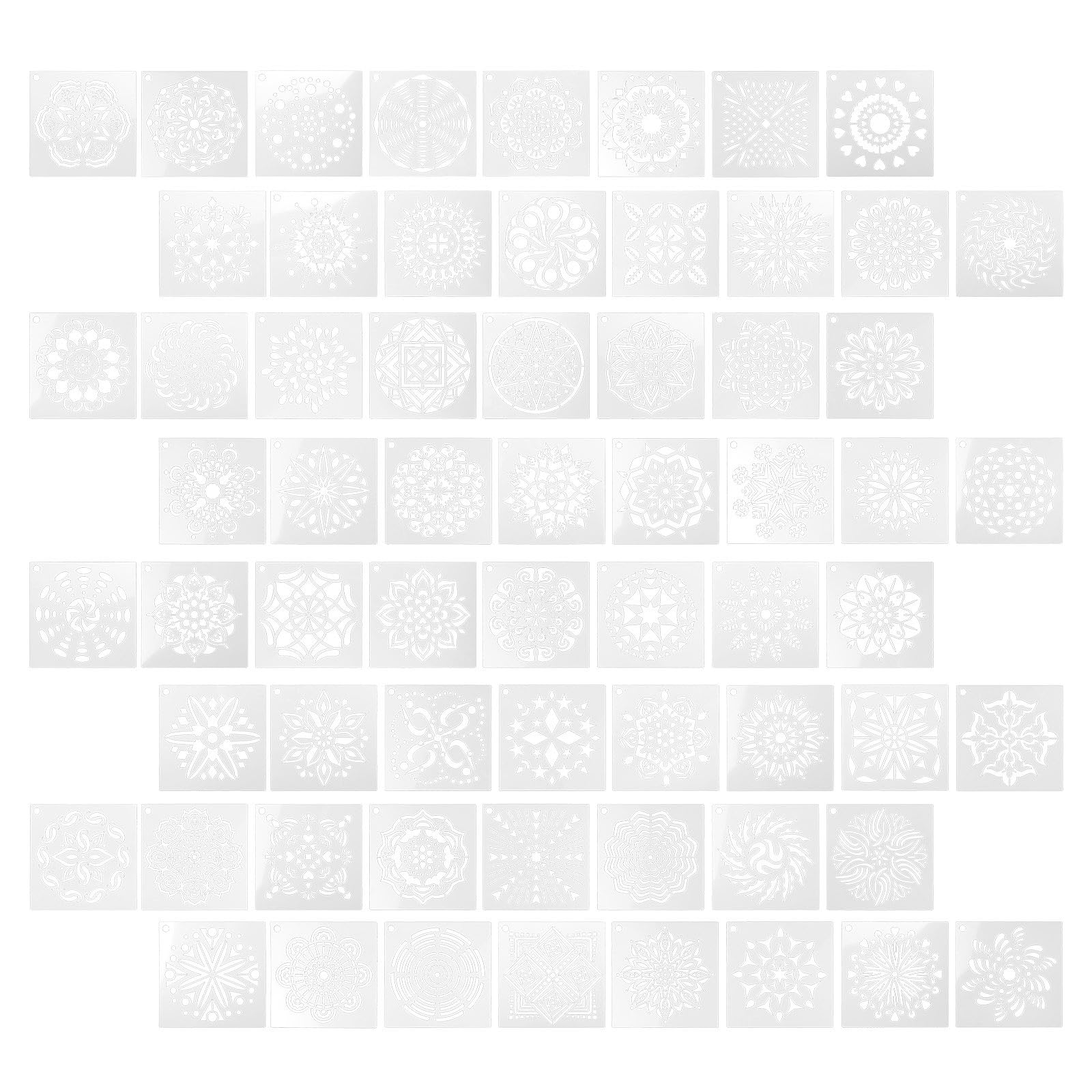 Plantillas para pintar mandalas MAGICLULU, 64 piezas de PET duradero y reutilizable