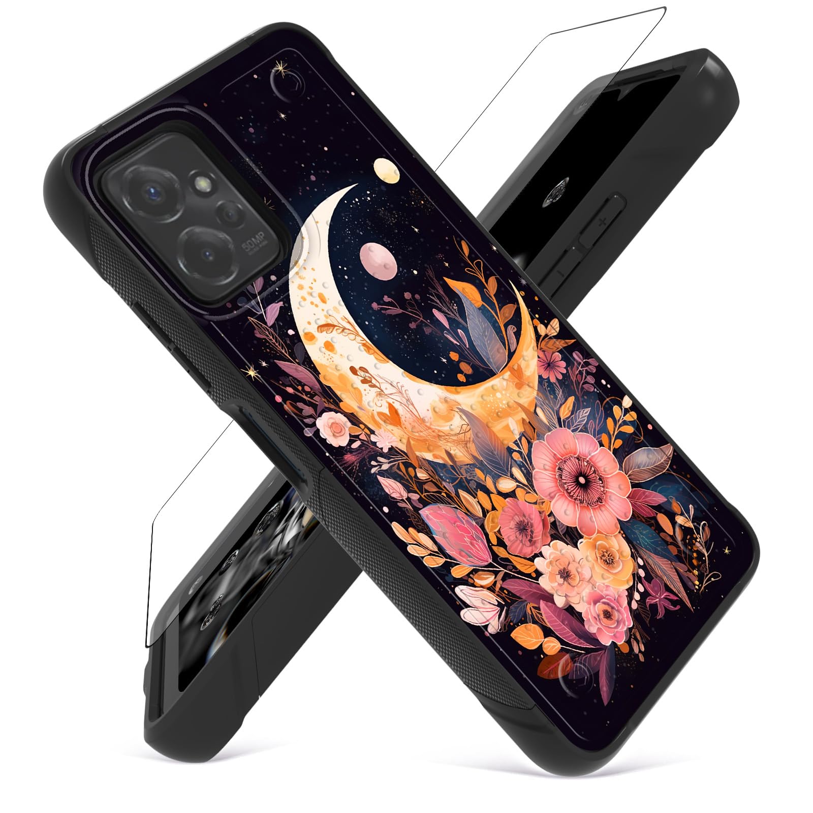 ACWDMKH for Moto-G-Power-5G-2023 Case,for Motorola Moto G Power 5G 2023 Case with Screen Protector Dual Layer Heavy Duty Protective Shockproof