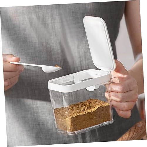 Miniatura 4 de MARMERDO Caja de condimentos Tarro de condimento de sal con cuchara pequeño azucarero Tazones de condimento Botes con tapas Tarro de azúcar