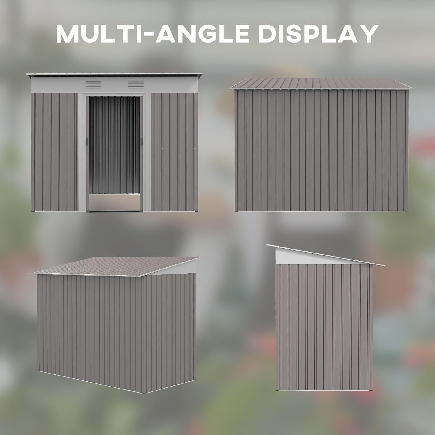 7x4ft Enhanced Steel Storage System for Tools Including Secure Locks, Ventilation Perforated, Light Gray Powder Finish, Heavy Duty