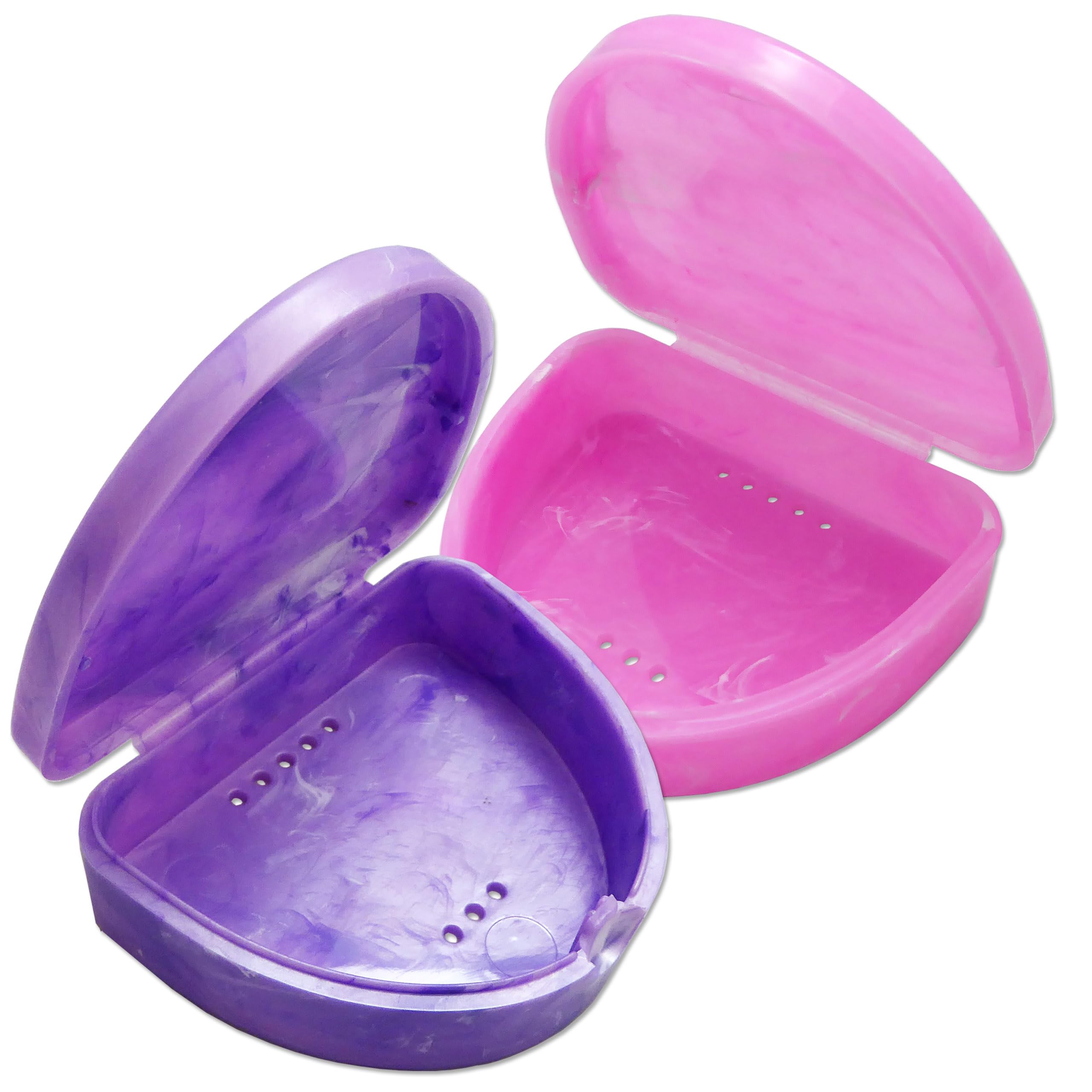 Ortodóncico fundas dentales delgadas mármol retenedores bandejas blanqueamiento dentaduras rosa morado
