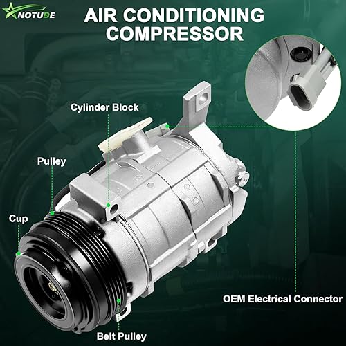 Miniatura 2 de Compresor con embrague de A/C para 29002C apto para Avalanche 2007-2009 2011-2013/para Yukon XL 2500 2001-2002 2005-2006 2013 Compresor de aire