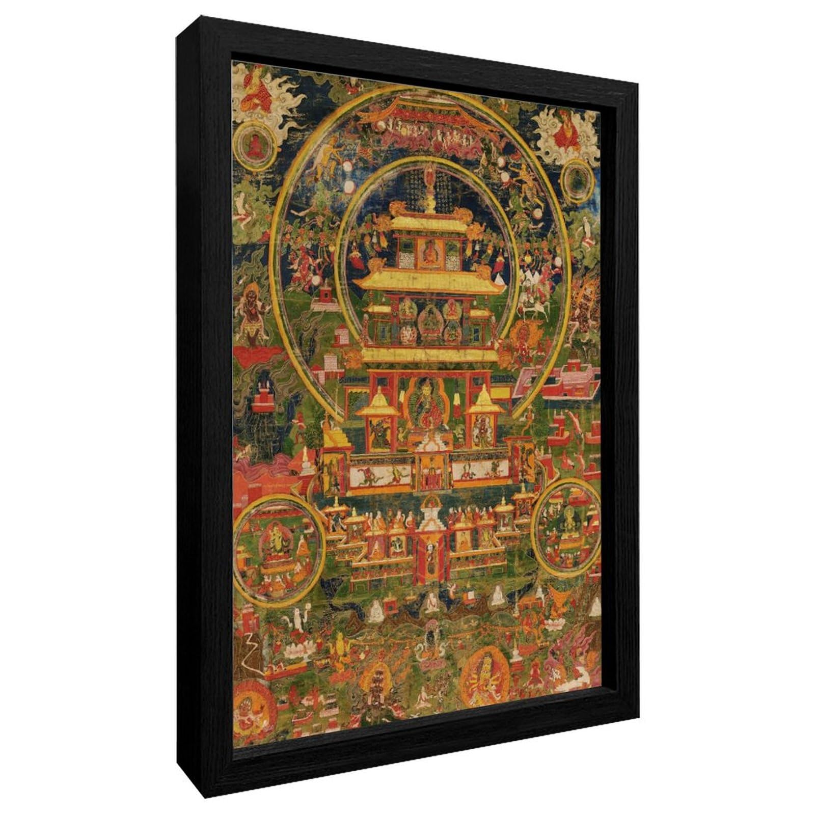 Buddhist Art,Zang Mdog DPal Ri,Sukhavati,Buddha Statue,art Prints,Vintage Art,canvas Wall Art,famous Art Prints, Canvas Art Poster And Wall Art Picture Print Modern Family Bedroom Decor Posters 12x16i