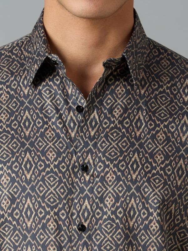 Image of MARK & ALBERT Men's Slim Fit Cotton Formal Shirt