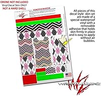 Vista 4 de Skin Decal Wrap 2 Pack Compatible with DJI Ryze Tello Zig Zag Colors 02 Drone NOT Included