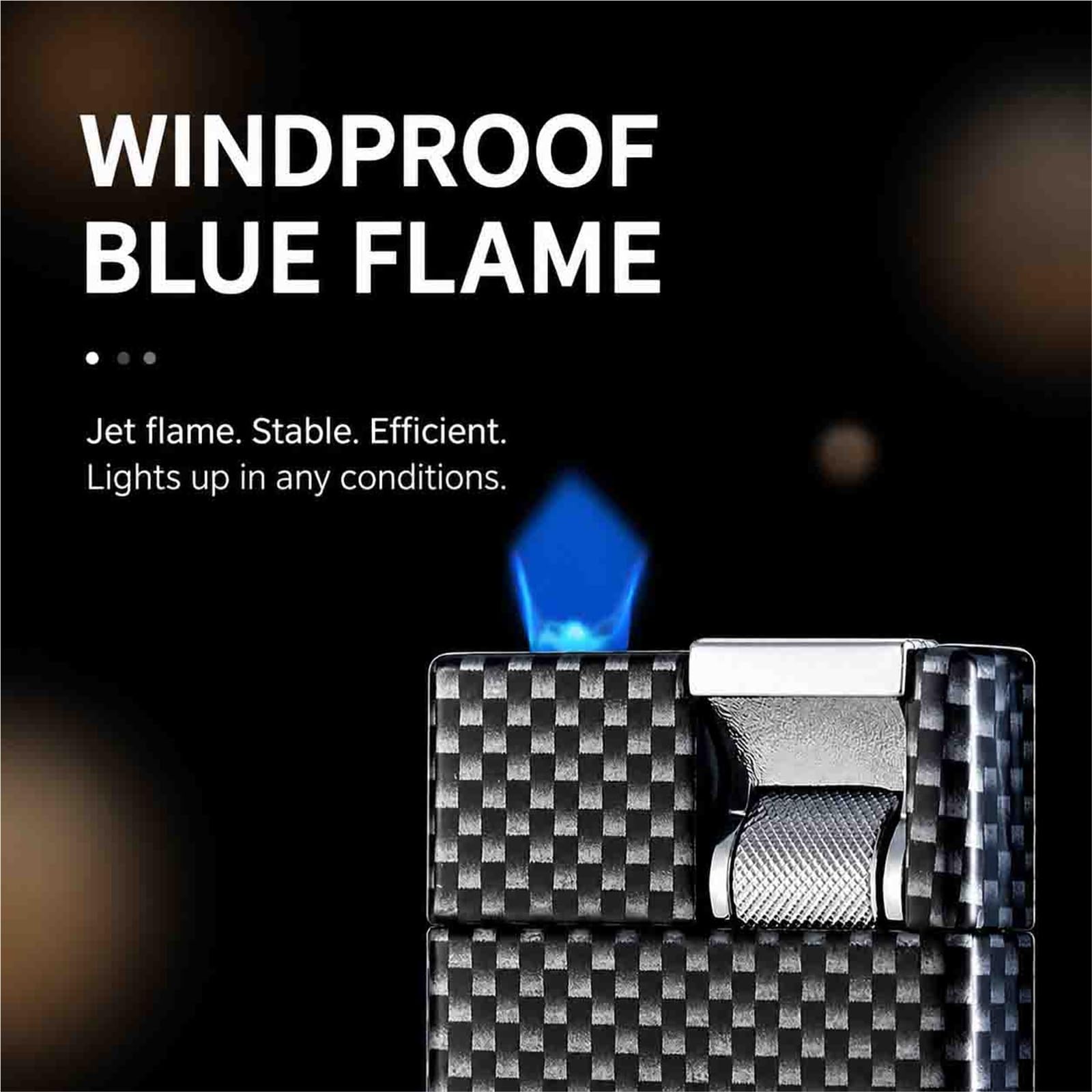 Encendedor de butano ultrafino de 9 mm con ventana de combustible visible, llama recargable y ajustable, encendedor de chorro portátil, ideal para uso en exteriores (gas butano no incluido)