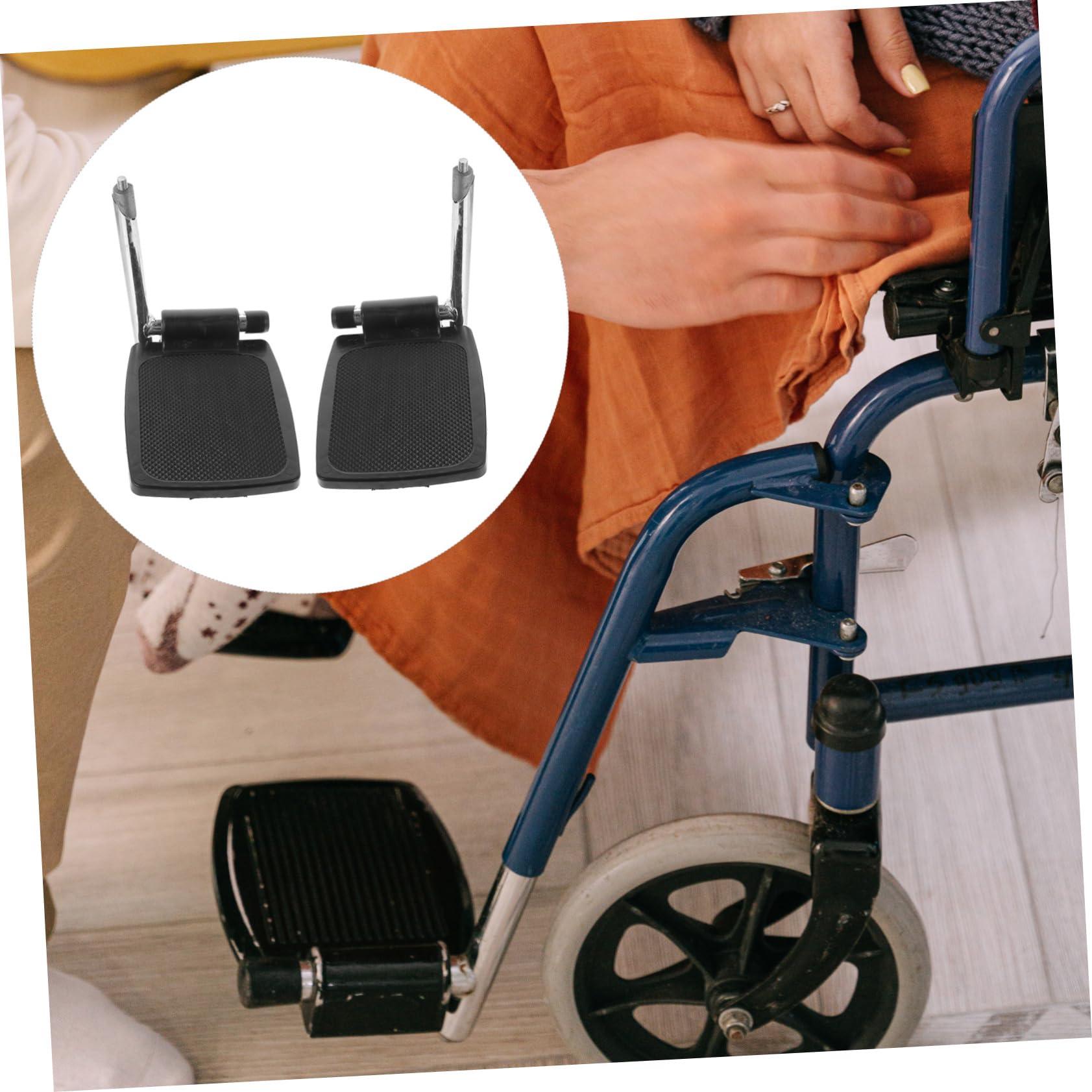 Healeved Varilla del Pedal Reposapiés Robustos para Silla de Ruedas Pedal Elevador de Repuesto con Poste Estable para Personas Mayores y Pacientes Uso Diario Color Aleatorio