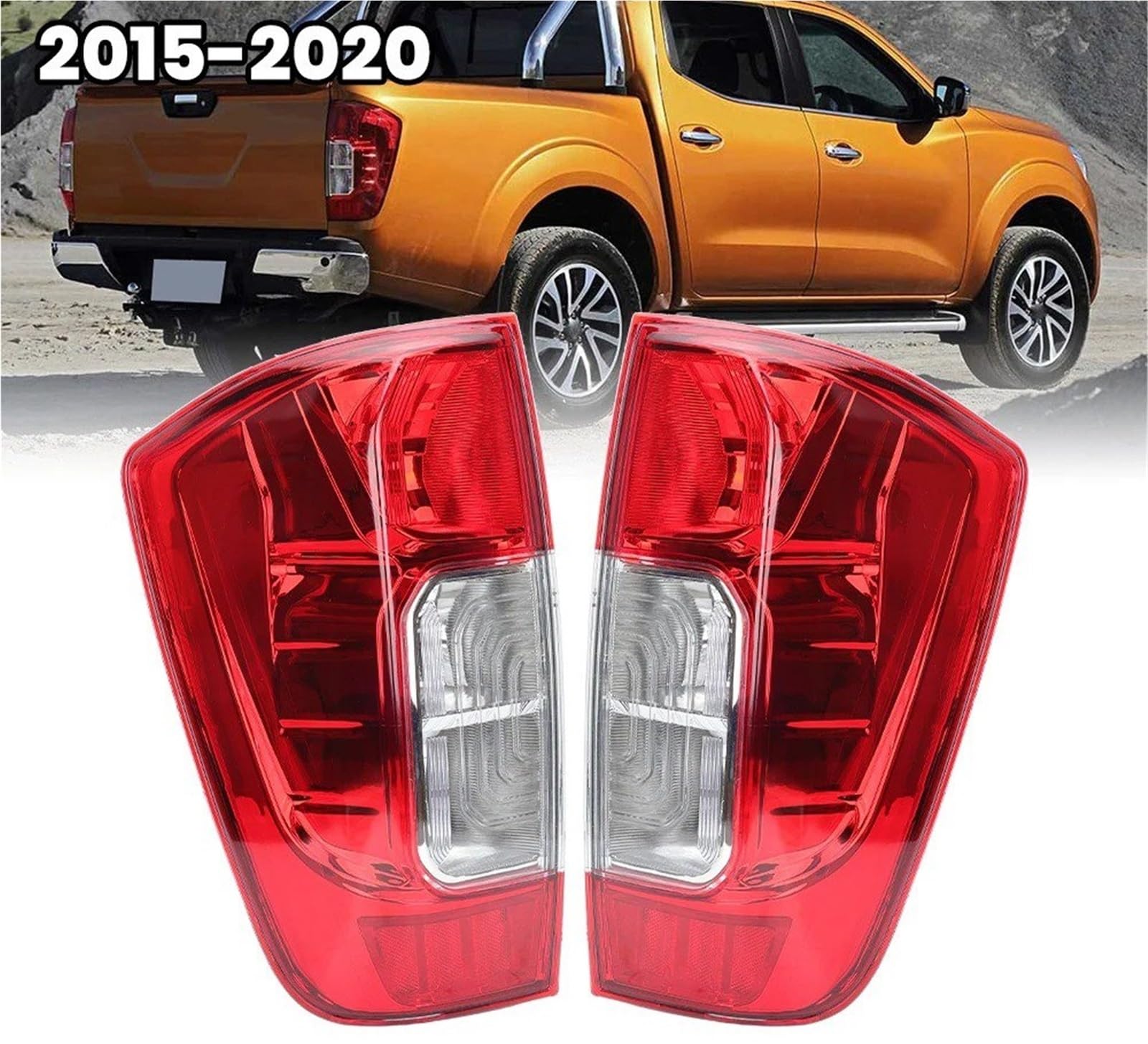 Faros Traseros Para Nissan Para Navara Para NP300 D23 2015-2020 Trasera Izquierda/derecha Sin Bombilla Luz De Señal Giro Freno Faro Trasero De Coche(Izquierda)