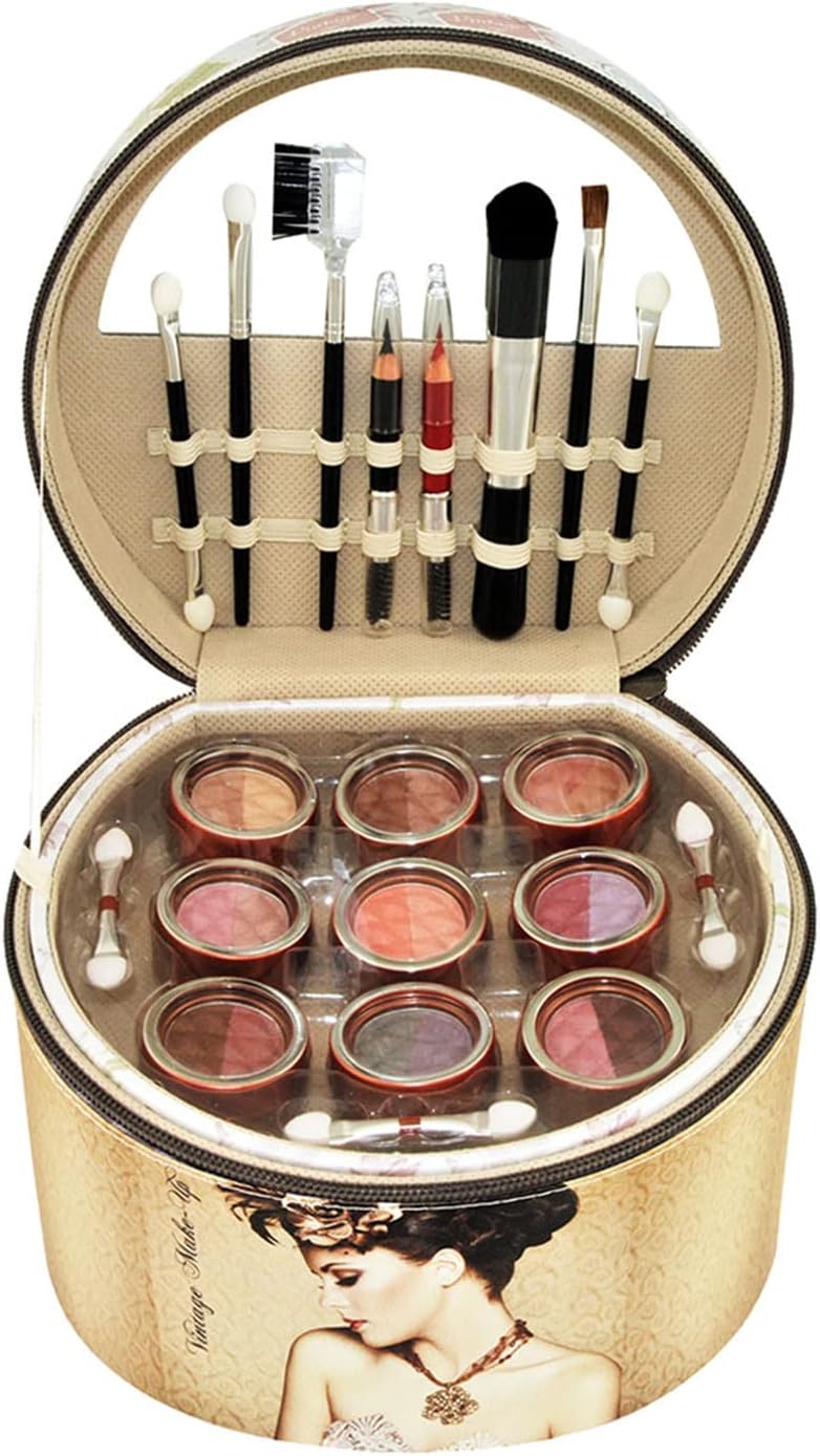 Makeup Case - Vintage - 36 Pcs - Gift box, Christmas gift, gift for women, make-up box