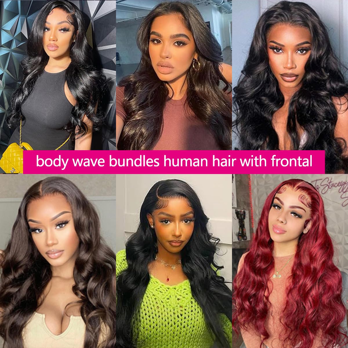 12A Human Hair Bundles with Frontal 16 18 20 with 14 Inch Brazilian Body Wave 3 Bundles Human Hair with 13x4 HD Lace Frontal Closure 100% Unprocessed Virgin Human Hair Weave