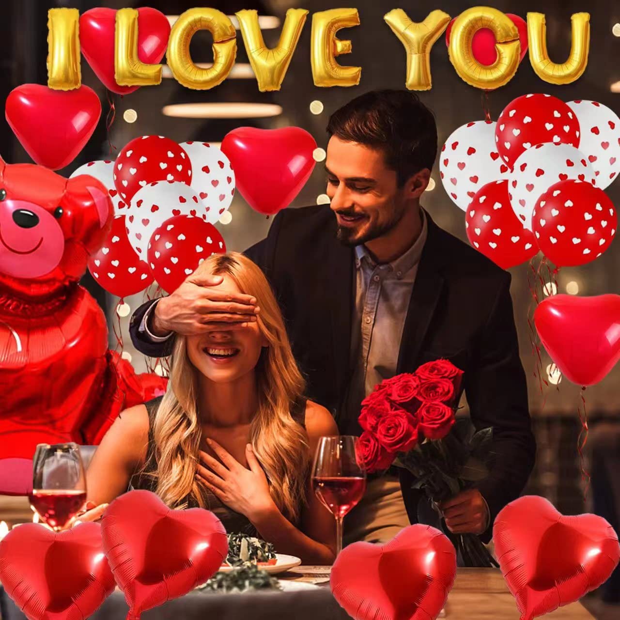 Palloncini A Forma Di Cuore Proposta Matrimonio San Valentino Set