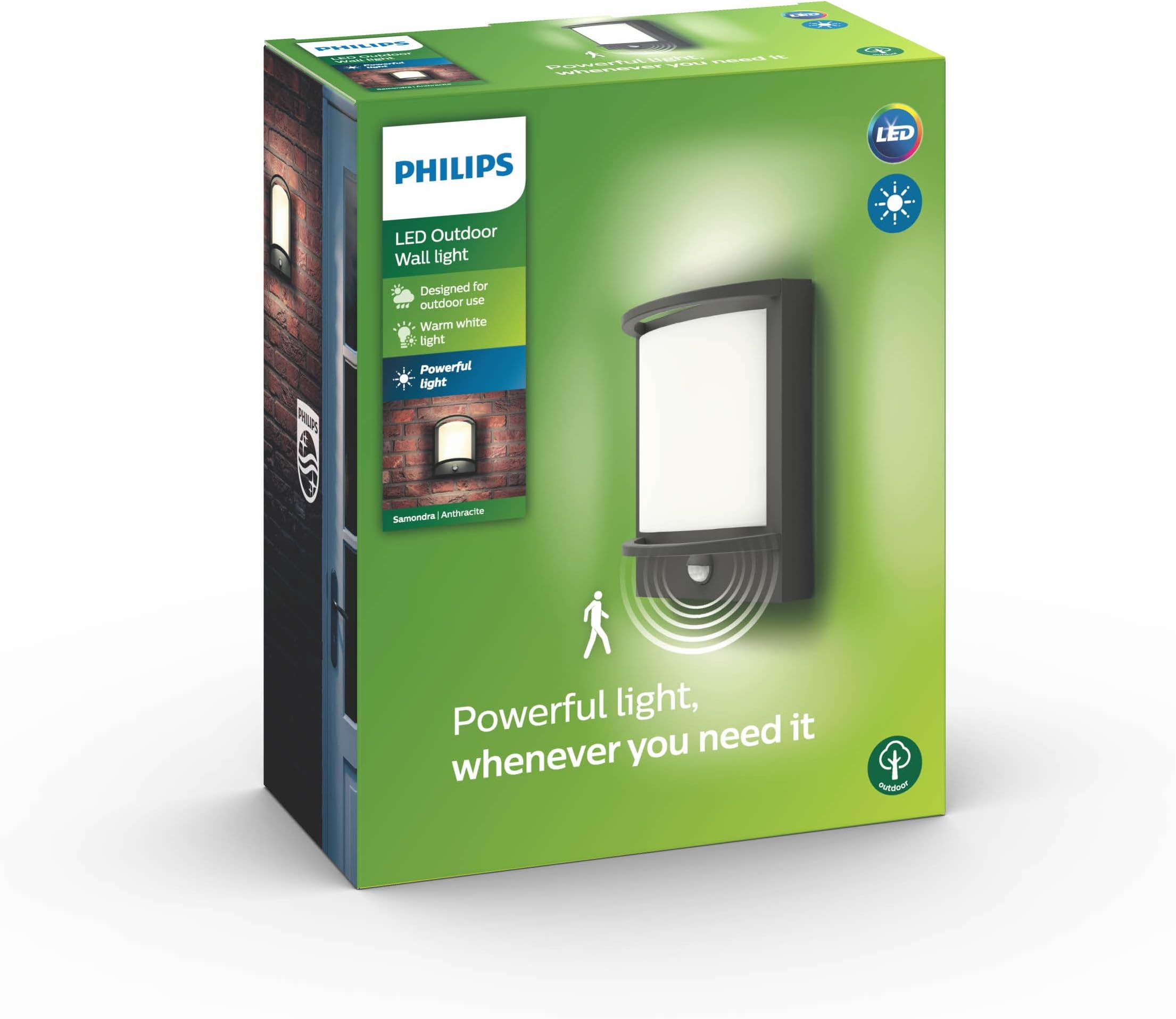 Philips wandlamp Raccoon met bewegingsmelder