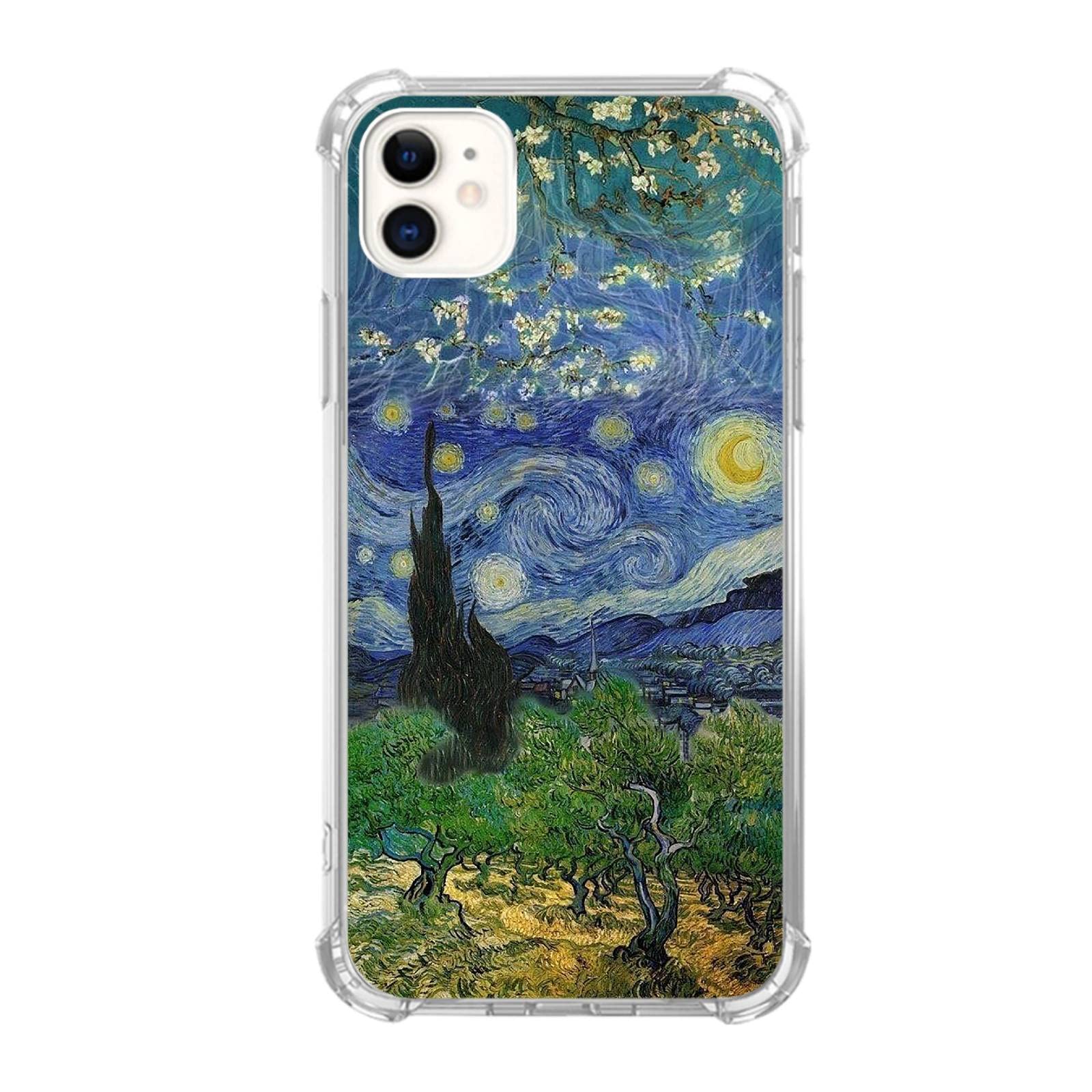 Van Gogh Paintings Phone Case Compatible with iPhone 12/iPhone 12 Pro, Three Artworks from van gogh Art Trendy Cool Girl Boy Case for iPhone 12/iPhone