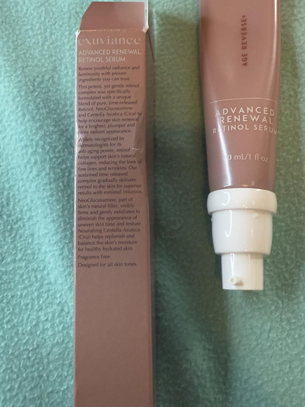 KENVUE EXUVIANCE AGE REVERSE+ Advanced Renewal Retinol Overnight Serum Anti-Aging Wrinkle Reducer with 0.3% Pure Retinol, Niacinamide, NeoGlucosamine, Hyaluronic Acid, & Centella Asiatica, 30ml/1 fl oz