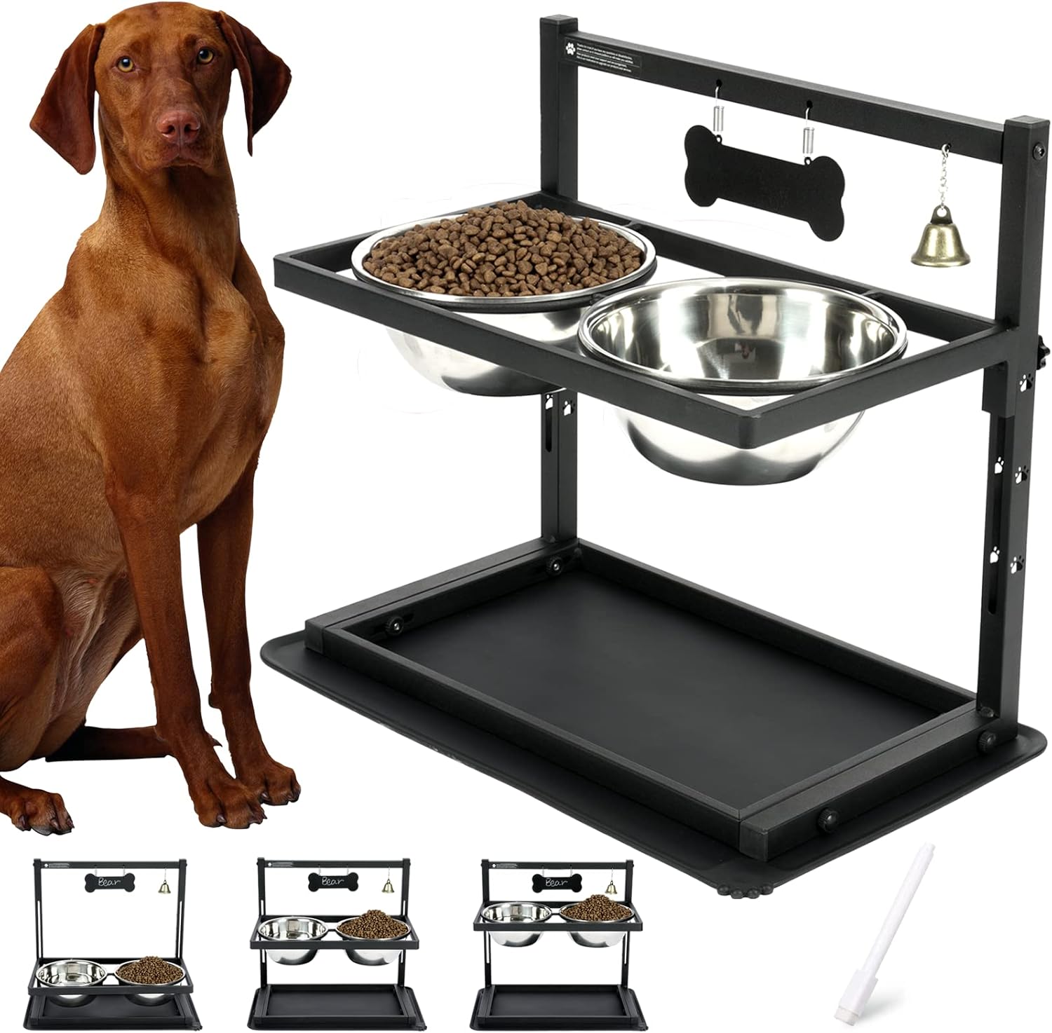 Pet Supplies TIDANT Elevated Dog Bowls,Raised Dog Bowl Stand for