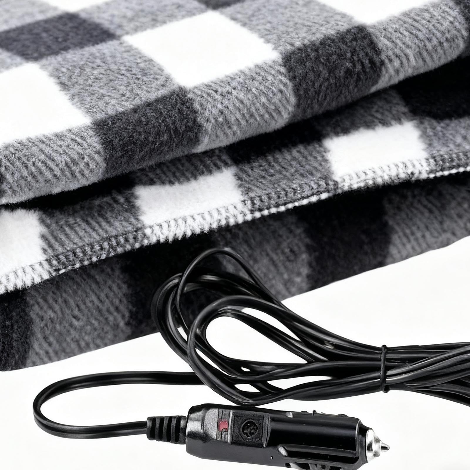 Coperta Elettrica Riscaldata Per Auto Spegnimento Automatico Morbida | 12V Coperta Elettrica Riscaldante per Veicoli Per Anziani, Uomini, Donne, Campeggio, Pendolarismo, Viaggi Stradali,