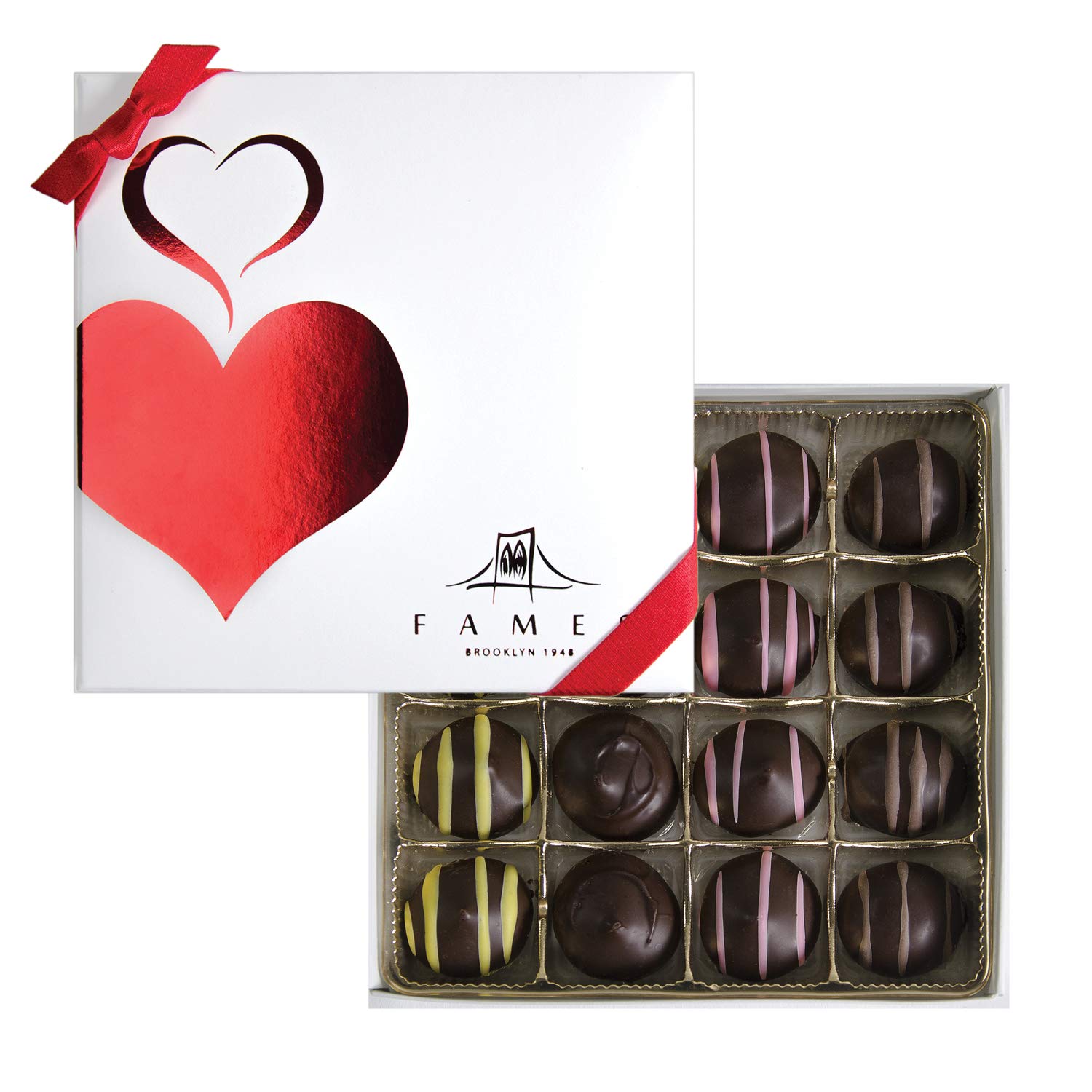 Chocolate Candy Gift Box Assortment, Gourmet Assorted Chocolates, Father's Day Chocolate Gift for Dad, birthday, Thank You, Kosher, Dairy Free. 16 Count