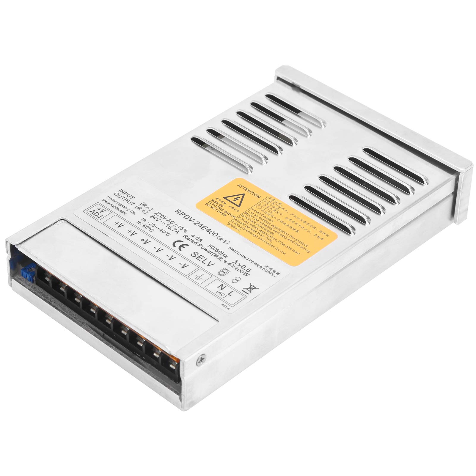 Cocoarm Fuente LED 12V/24V 350W-400W Aluminio Impermeable Sin Ventilador