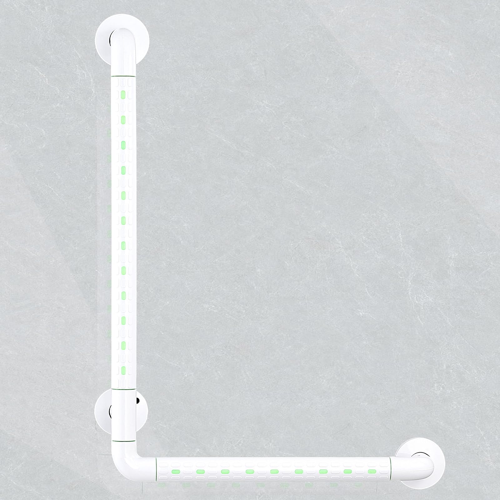 modunful Agarraderas Baño para Mayores, Barras de Apoyo para Baño para Minusvalido 70 x 50 cm, Asa de Seguridad Antideslizante con Anillo Fluorescente, Asidero Ducha de Acero Inoxidable y Nylon