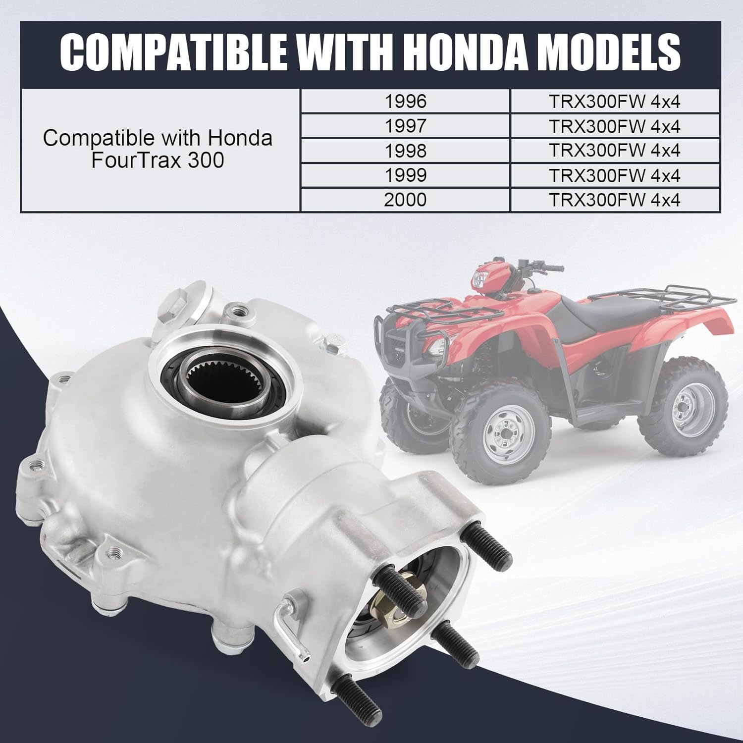 RALBDX Rear Differential Compatible with Honda TRX300FW Fourtrax 300 4X4 1996-2000# 41300-HC4-000 41300-HC5-970 41300-HM5-A10 41300-HM5-850