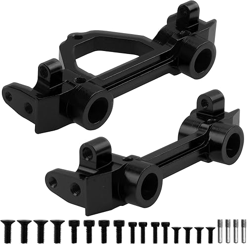 Vgoohobby Soporte de montaje de parachoques delantero y trasero de aleación de aluminio compatible con Axial SCX10 Wrangler SCX10 II 90046 110 RC