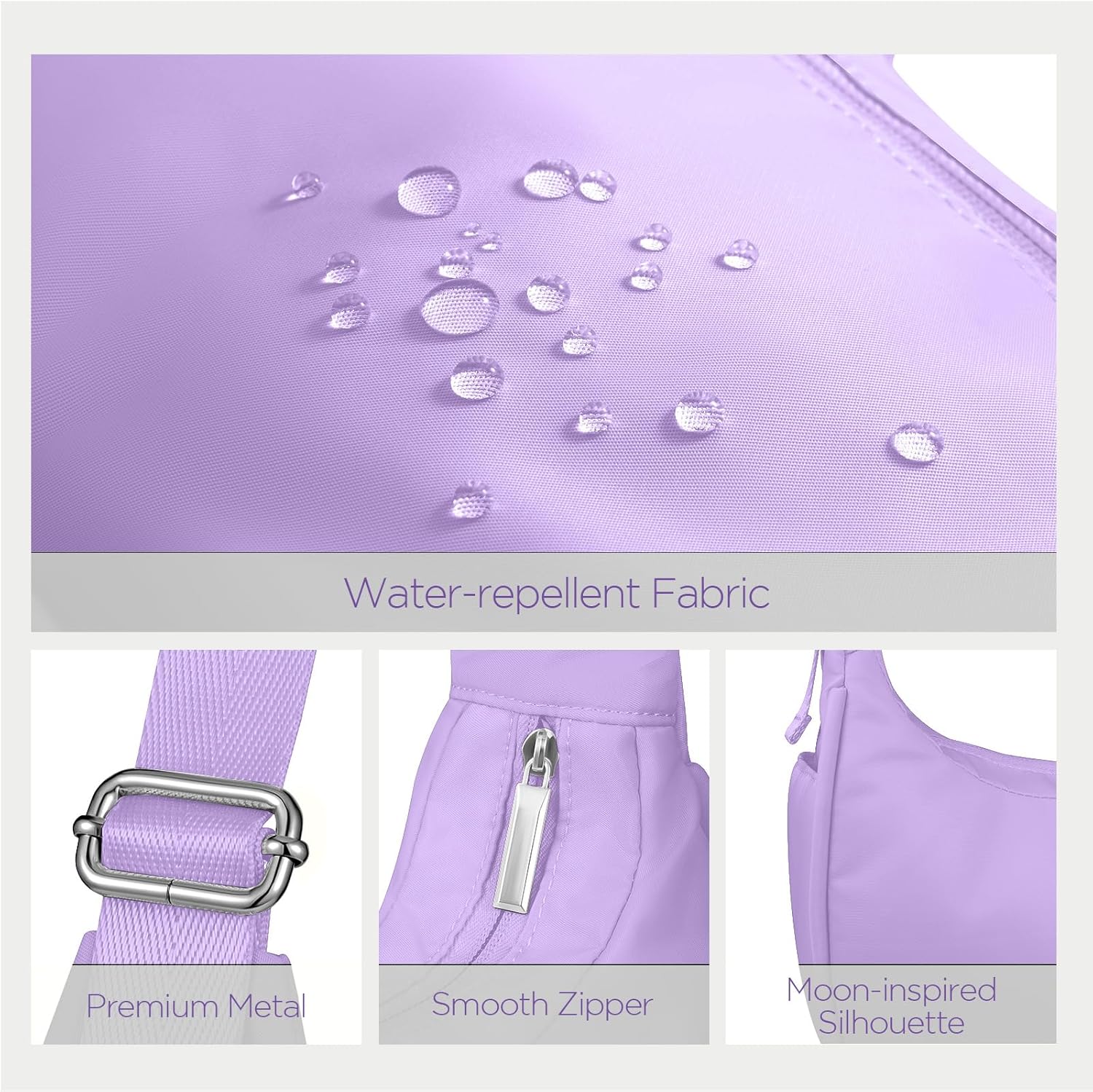 Babysun Mini Shoulder Bag Women Nylon Crescent Bag Underarm Shoulder Purse Women's Shoulder Handbags Small Tote Bag - Image 5