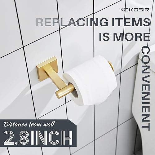 Vista 60 de KOKOSIRI Soporte de papel higiénico Dispensador de papel tisú para baño Portarrollos de baño Níquel cepillado Acero inoxidable B2005BR