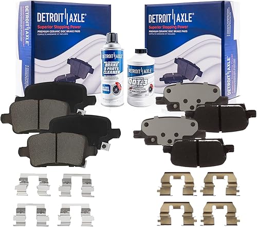 Miniatura 139 de Detroit Axle - Pastillas de freno traseras para Chevrolet Captiva Sport Equinox GMC Terrain Pontiac Torrent Saturn Vue XL-7, Pastillas de freno de