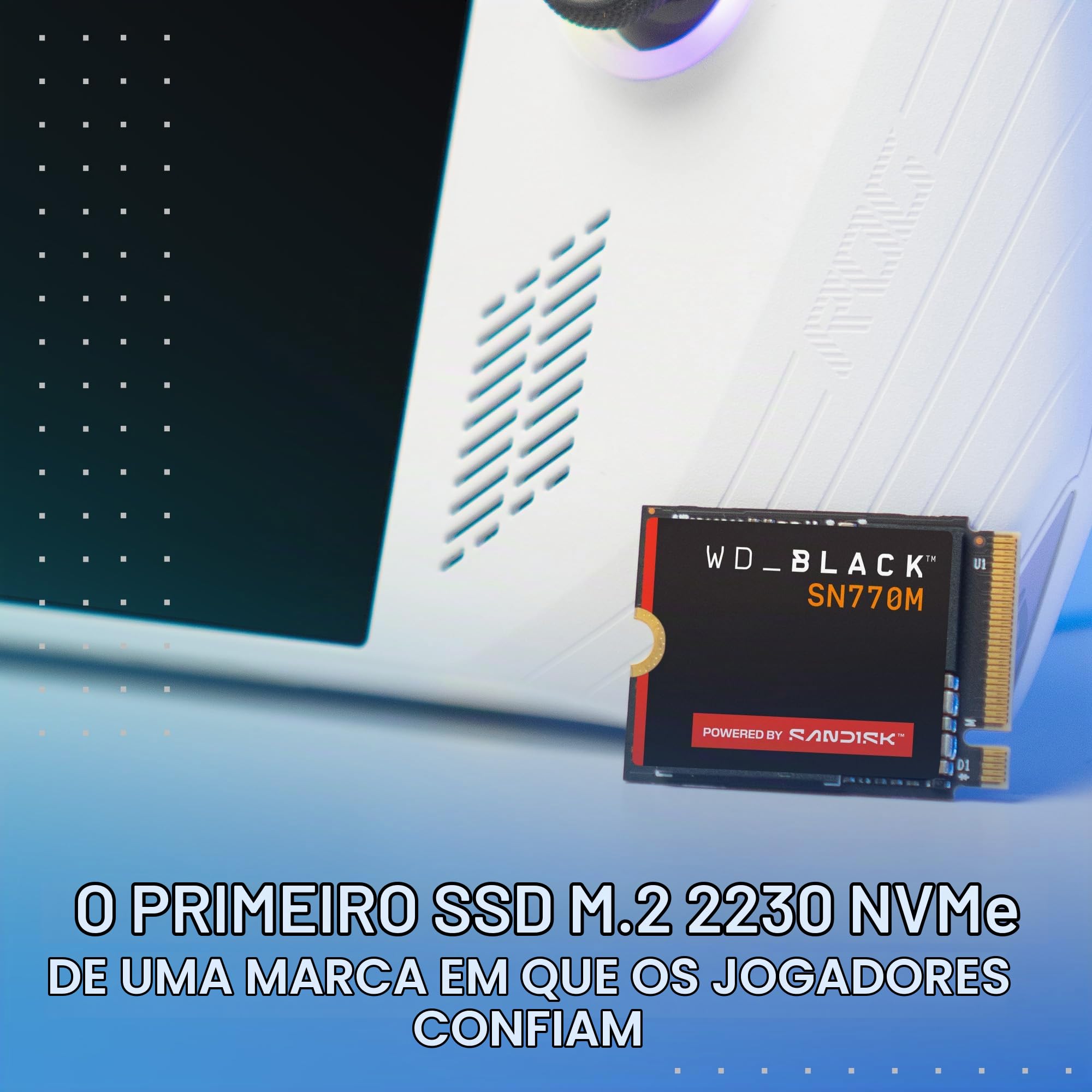 SSD WD Black SN770M 1TB NVMe M.2 2230 (Leitura 5150MB/s e Gravação