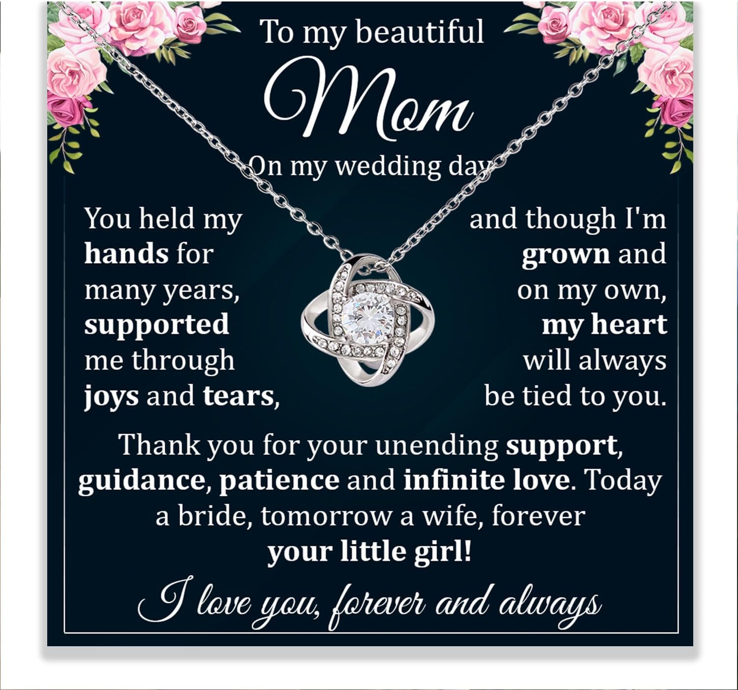 To My Mother Of The Bride Necklace, Boyfriend's Mom Necklace Gifts, Mother Of The Bride Wedding Gift From Bride, Mother Of The Bride Necklace Gifts From Daughter, Boyfriends Mom Gifts From Girlfriend