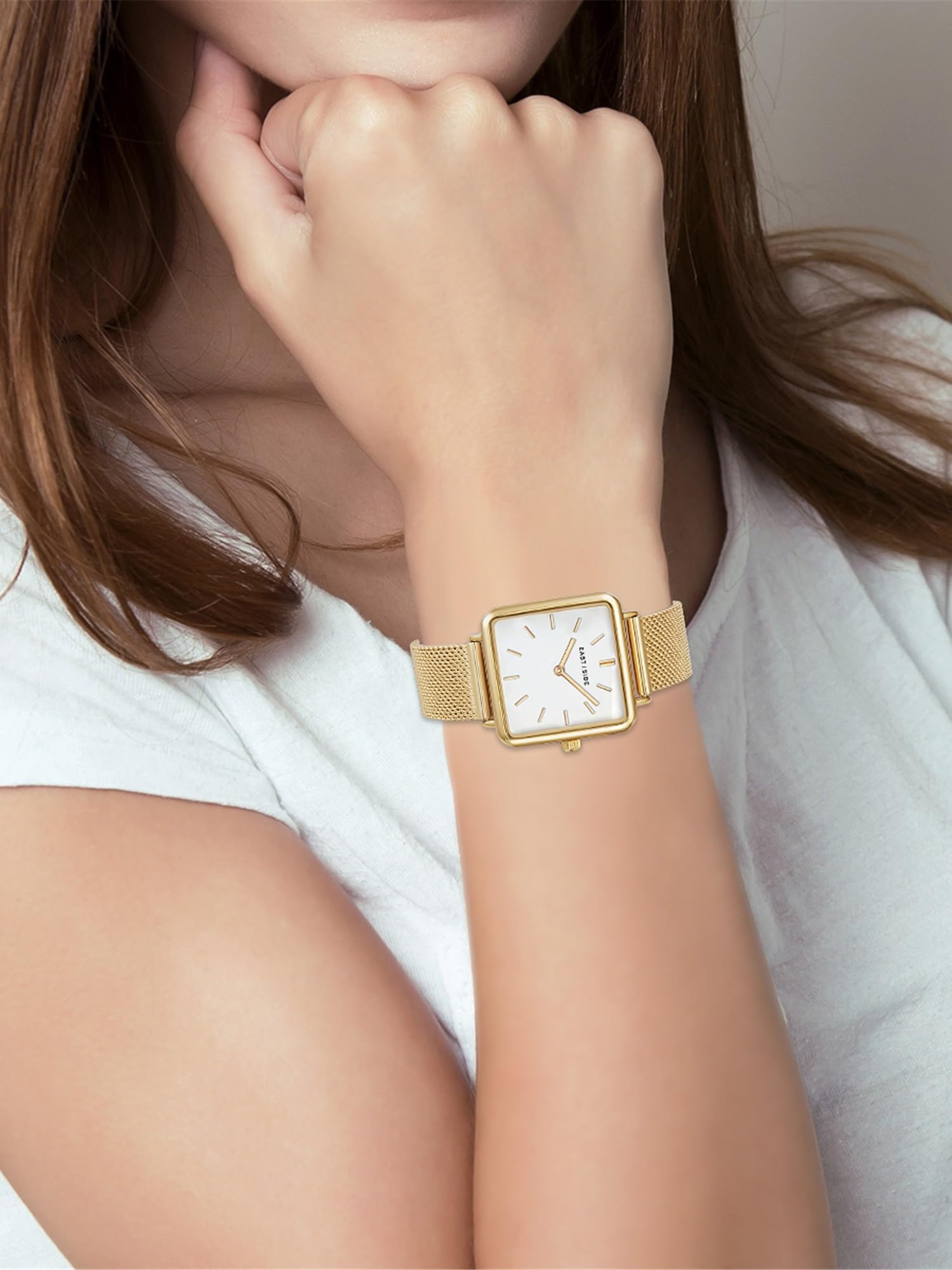 Eastside Damen Uhr Metall-Legierung gelbgold Quarzwerk