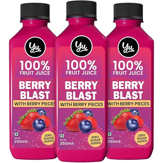 Yu Foodlabs 100 Fruit Juice Berry Blast With Blueberry Piec