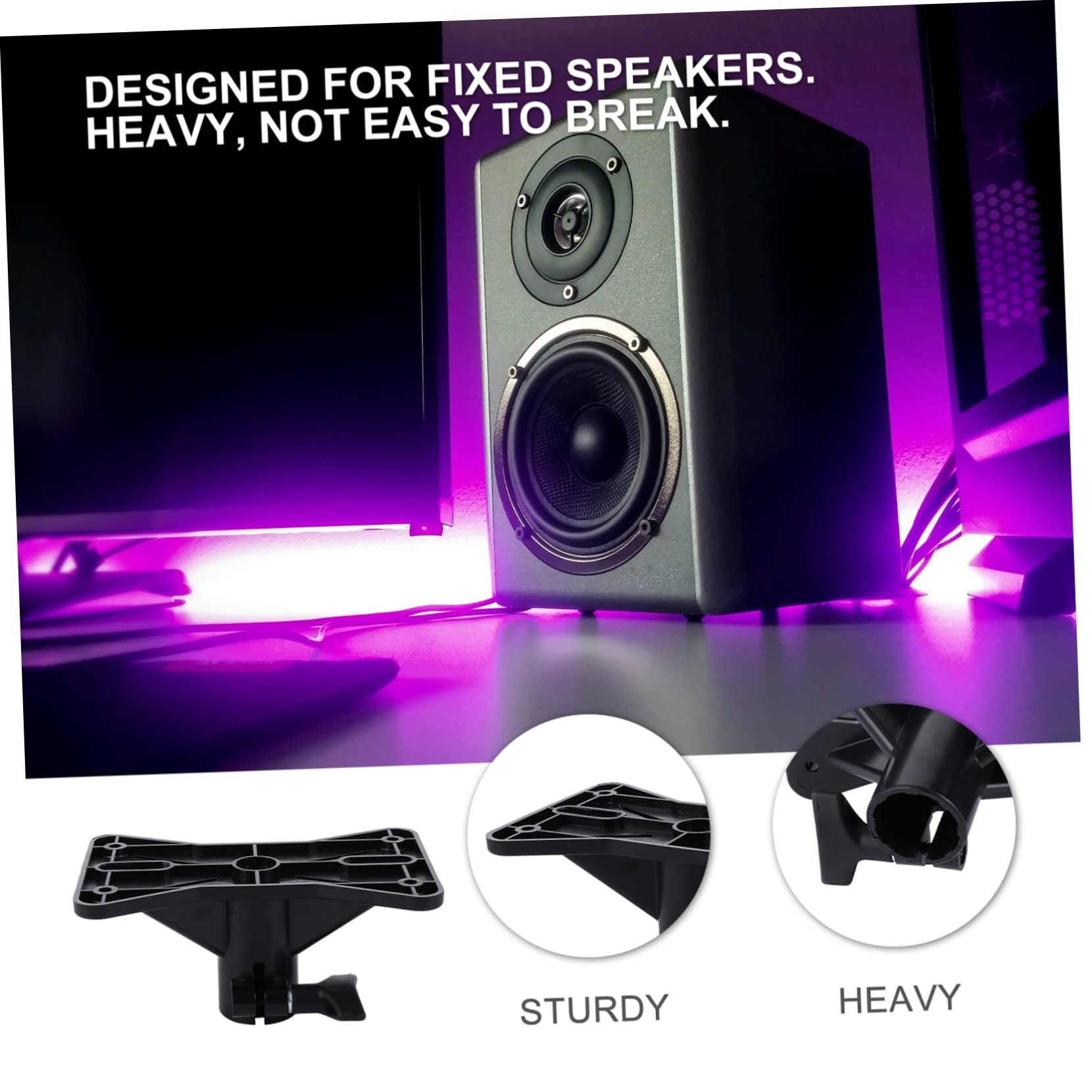 MERRYHAPY Speaker Tripod Bracket Stage Monitor Stand Easy Install and Remove Speaker Mounting Bracket