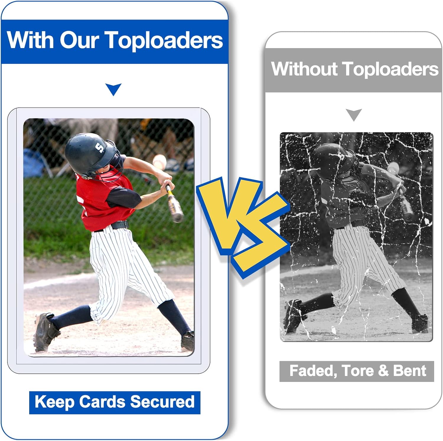 32 Count Toploaders for Cards, Sooez 35PT Toploader Card Protector, 3" x 4" Hard Plastic Card Sleeves, Baseball Card Protector, Topload Card Holder Case for Collectible Trading Cards Sports Cards : Toys & Games
