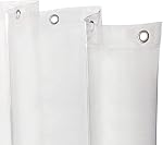 Kenney Medium Weight 4.8 Gauge Waterproof PEVA Shower Curtain Liner with Rust-Resistant Metal Grommets and Weighted Magnetic Hem for Bathroom, 70" W x 72" H (177.8 W x 182.9 H cm), White, 1-Pack