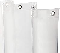 Kenney Microban PEVA Shower Curtain Liner 70x72 Clear - Waterproof Medium Weight with Rust-Resistant Grommets & Weighted Hem, Mildew-Resistant