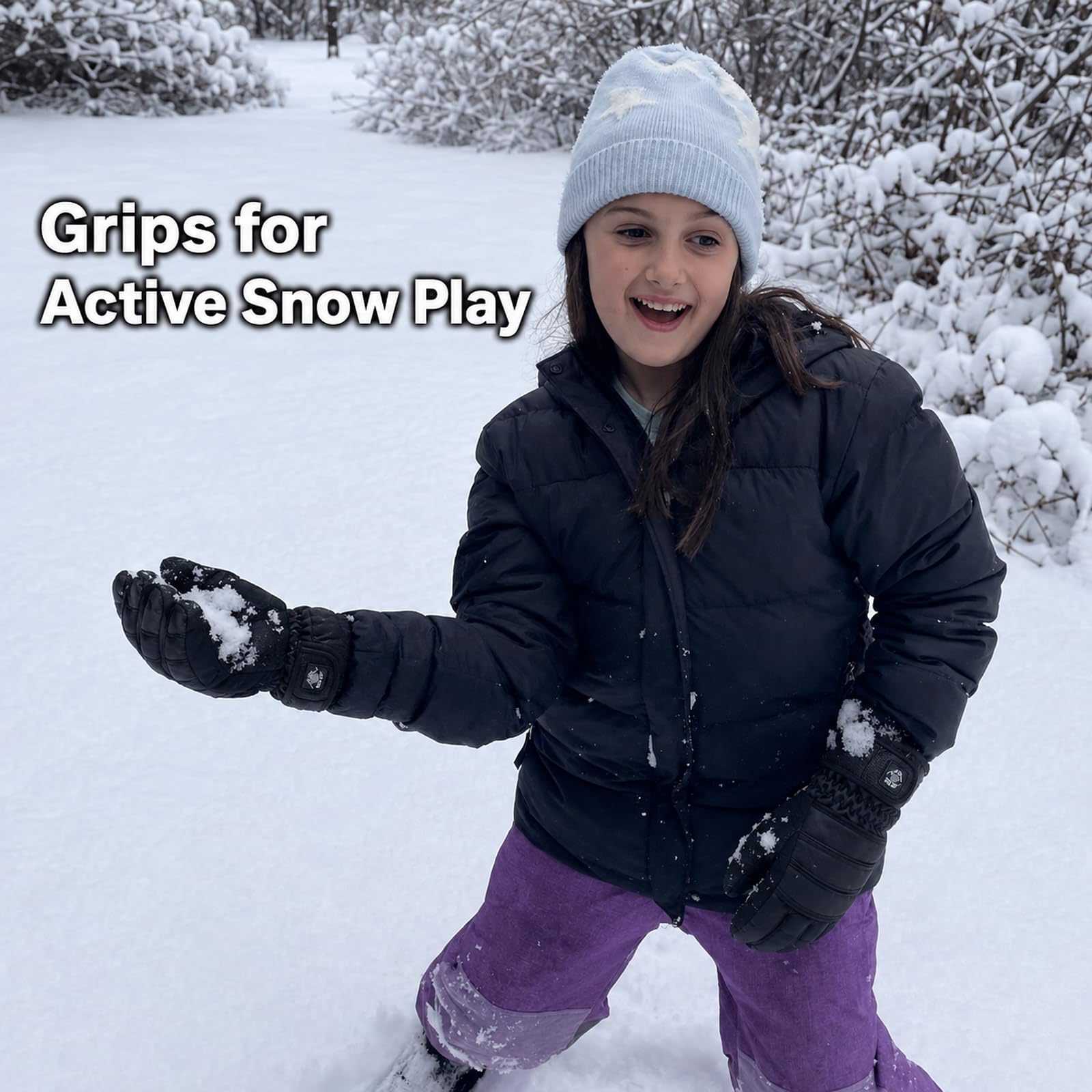 N'Ice Caps Kids Bulky Thinsulate and Waterproof Ski Glove with Ridges