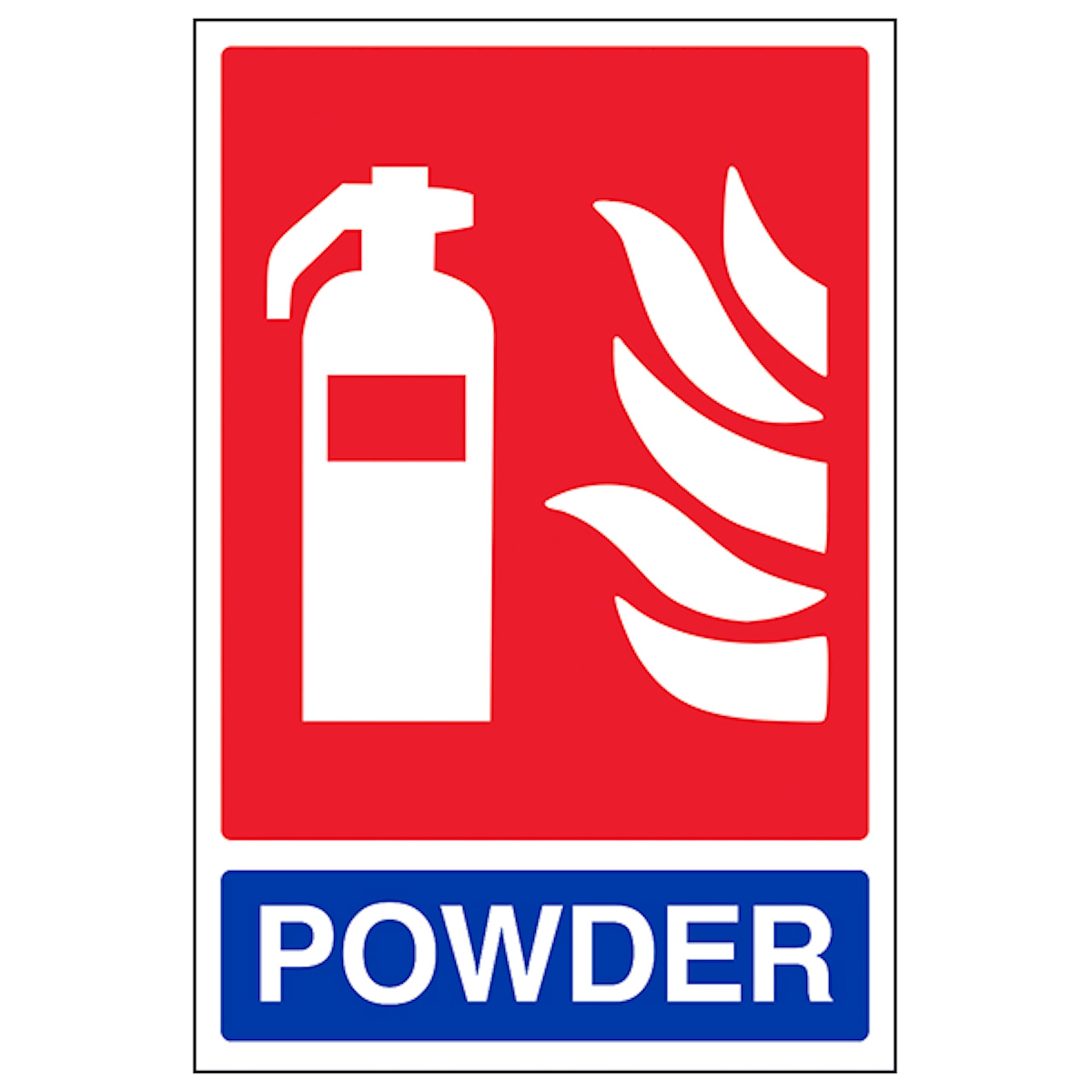 V Safety General Powder Fire Extinguisher 200 x 300mm - 3mm Aluminium Composite Safety Sign